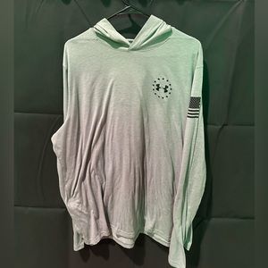 Grey Cotton Under Armour hooded pull over.